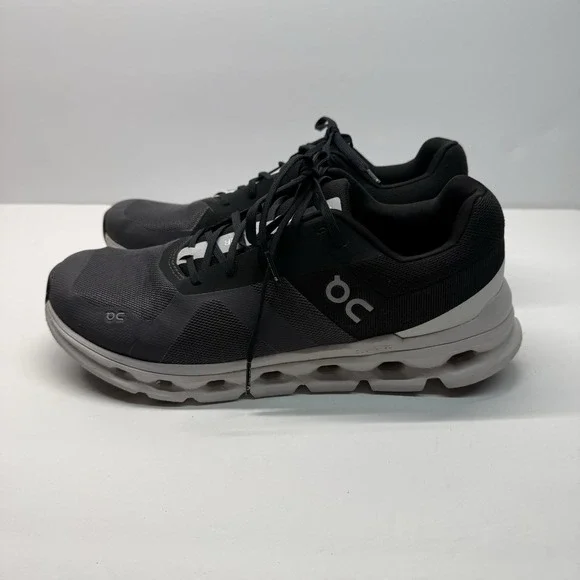 On Cloudrunner Eclipse Frost Men's Running Shoes Size 11 Black And Grey - Picture 4 of 10